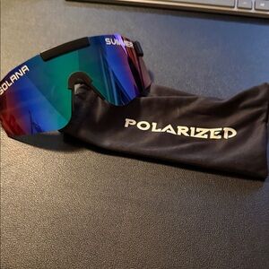 Solana Polarized Sunglasses with Blue and Green Lens